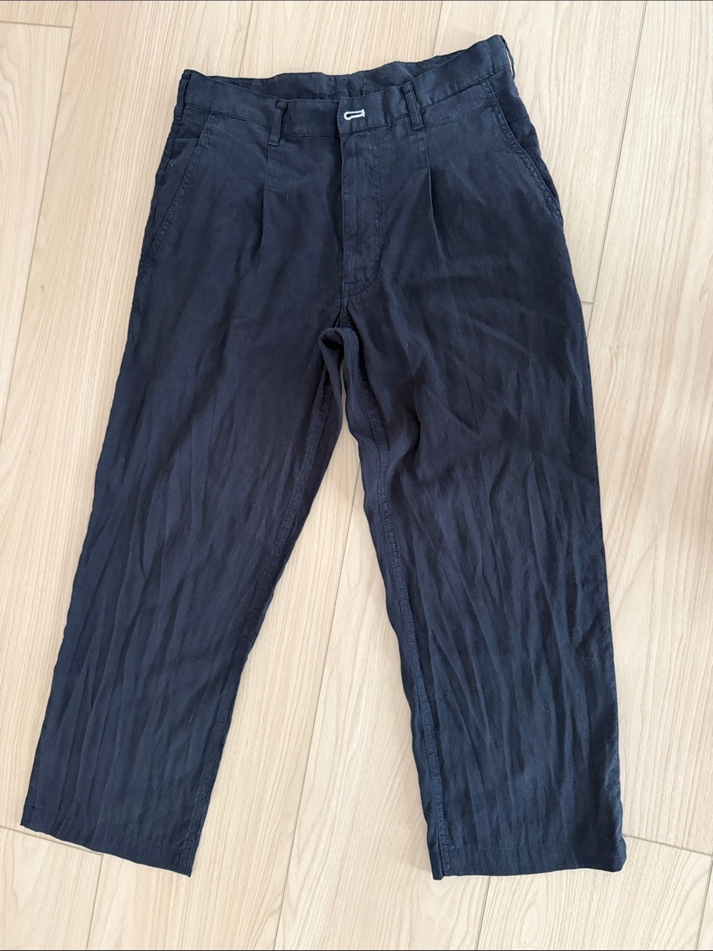 Comme des Garcons Black Relaxed Pleat Chinos